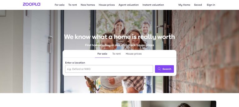 Zoopla Estimate House Prices Tool