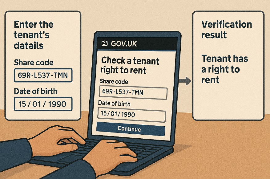 How to Check Right to Rent Share Code Online in the UK?