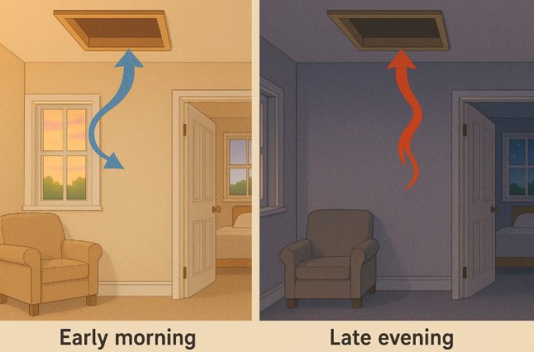 Does Opening the Loft Hatch Cool a House in the UK Climate?