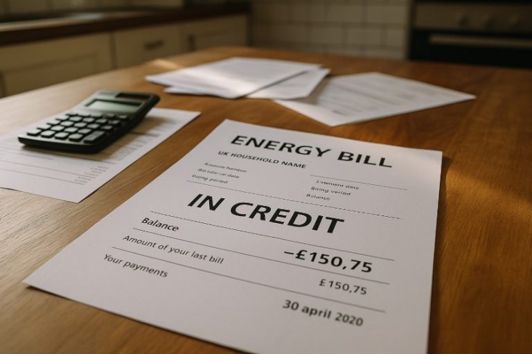 What Does 'in Credit' Mean on Energy Bill