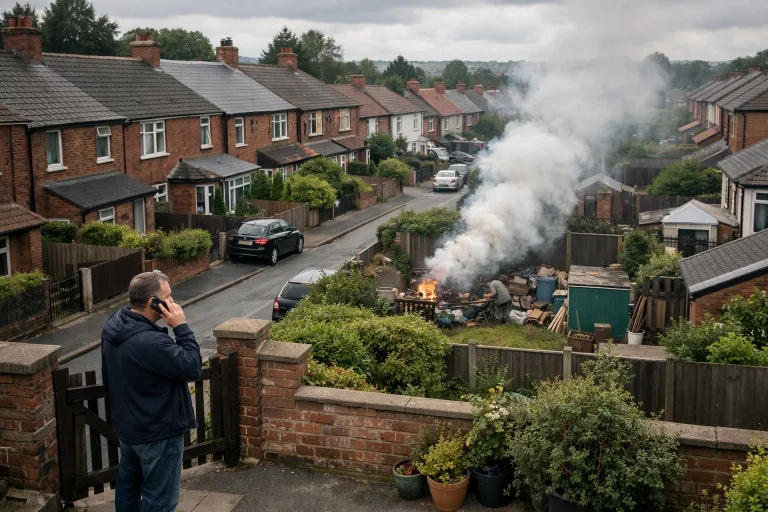 How Do I Report a Neighbour Burning Rubbish in the UK