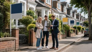 British homebuyers comparing several available properties as increased housing supply gives buyers more choice.