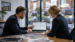 UK property professionals reviewing housing market data as summer sales and buyer enquiries weaken.